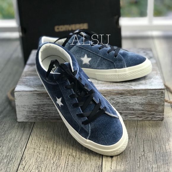 NWT Converse One Star OX Navy Egret J/W AUTHENTIC - Picture 2 of 7